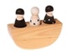 Grimm's 3 zwart-wit popjes in een boot