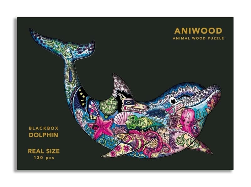 Aniwood dierpuzzel 130 st. Dolfijn
